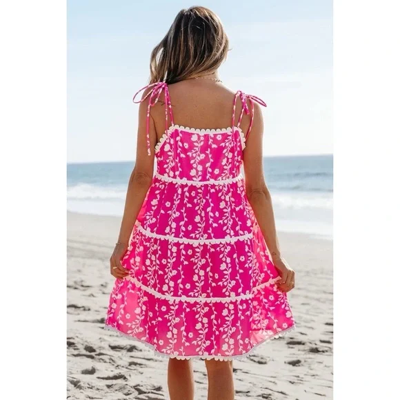 Pink Floral Sundress - Picture 3 of 4